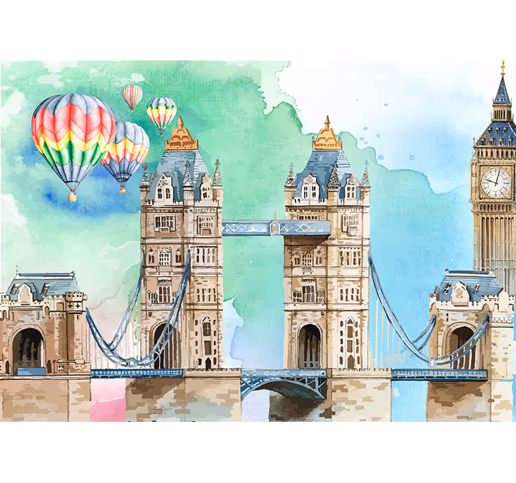 Ballong over tower bridge london fototapeter - Tenstickers