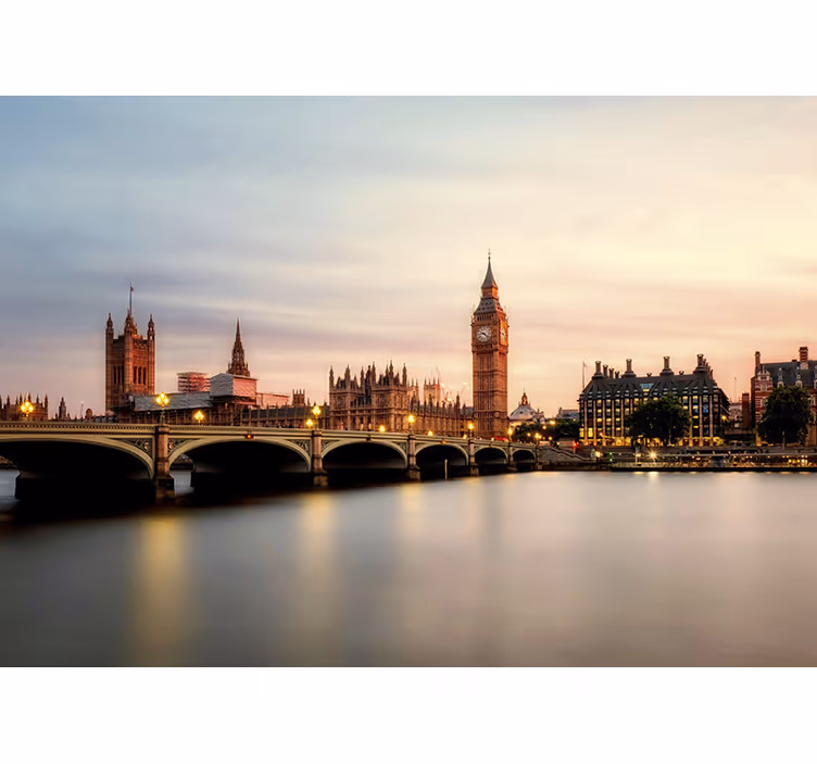 London skyline skumring fototapet London - Tenstickers