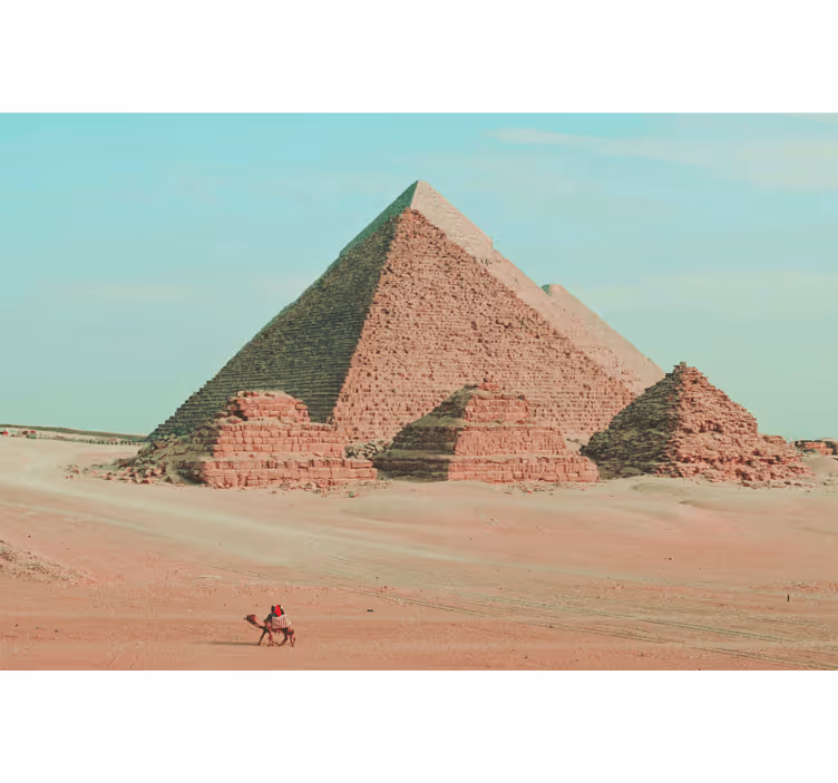 Fototapet ørken pyramide estetisk fotografi - Tenstickers