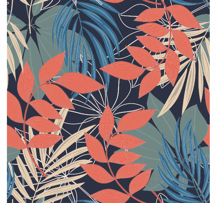 Fototapet jungel moderne elegant dyre- og plantemotiv - Tenstickers