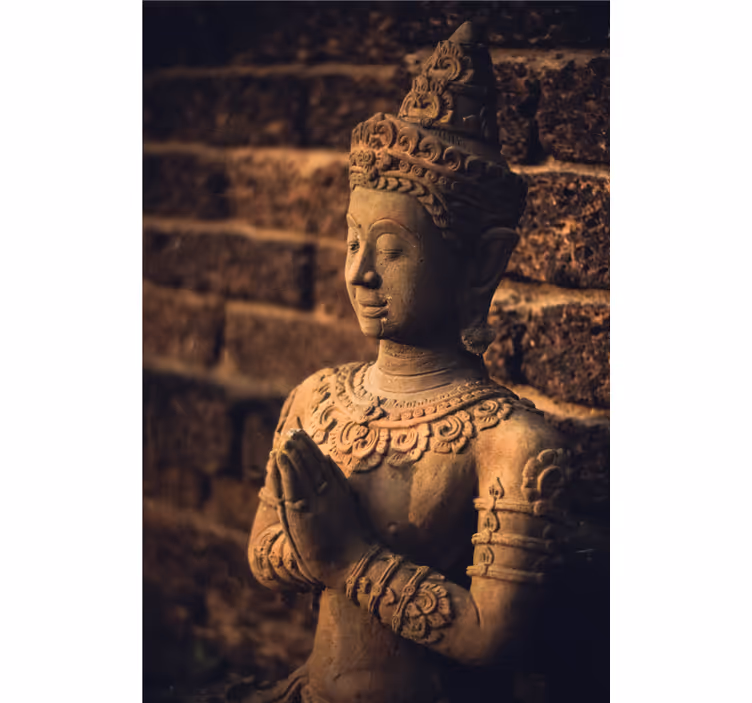 Fototapet buddha med budafigur - Tenstickers