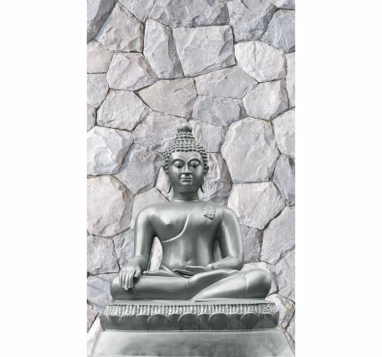 Fototapet buddha stein effekt - Tenstickers