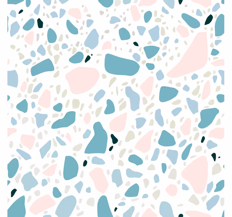 Fototapet bad terrazzo flis mønster - Tenstickers