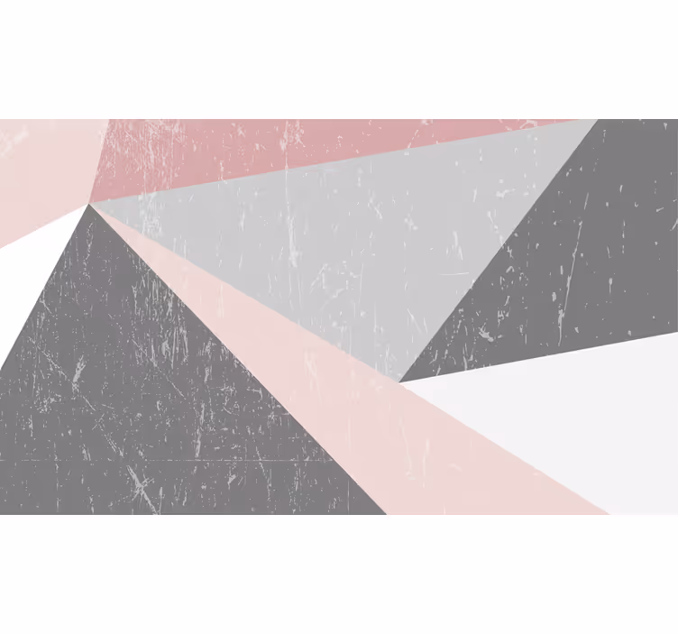 Fototapet bad geometriske trekanter nordiske toner - Tenstickers