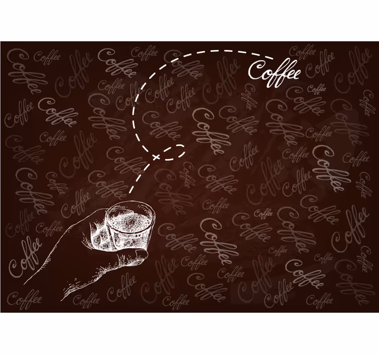 Fototapet kjøkken kaffekopp motiv - Tenstickers