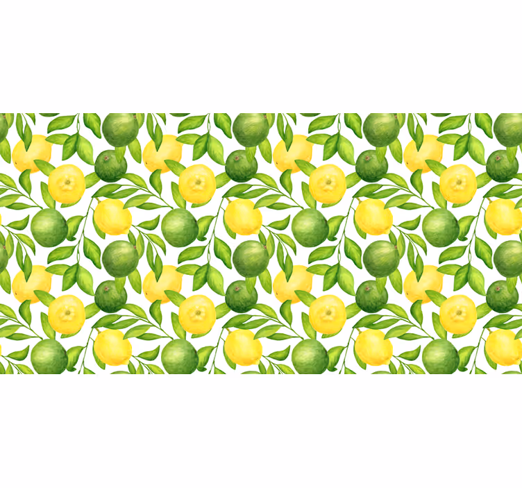 Fototapet kjøkken sitroner og lime - Tenstickers