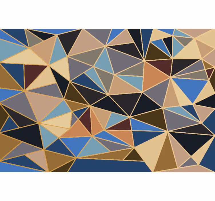 Fototapet kjøkken geometrisk flerfarget mosaikk - Tenstickers