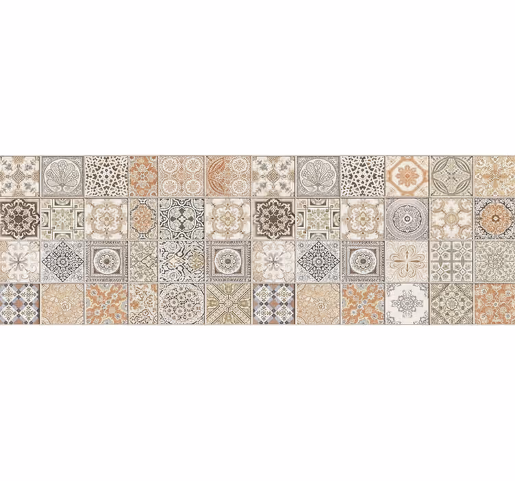 Fototapet beige vintage varm collage - Tenstickers