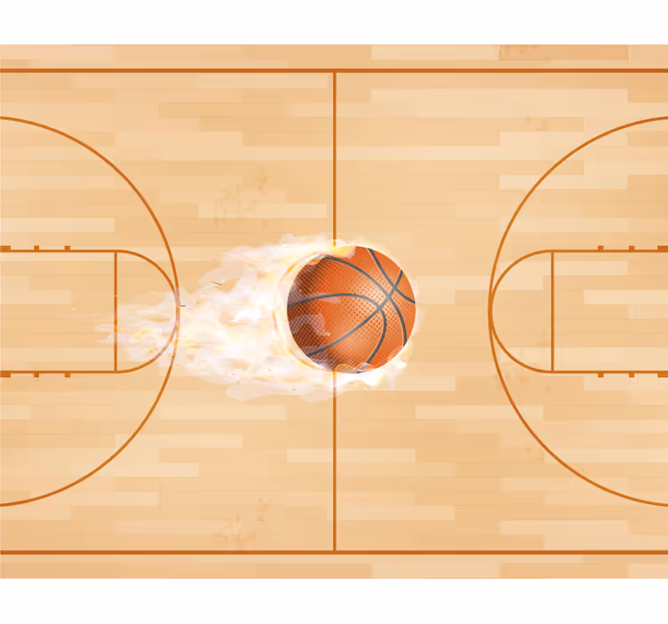 Fototapet beige basketballbane - Tenstickers