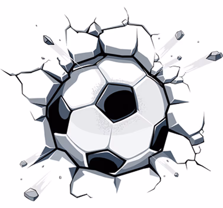 Fototapet hvit 3d barnefotball - Tenstickers