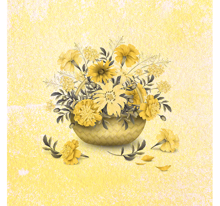 Fototapet gul vakre gule blomster - Tenstickers