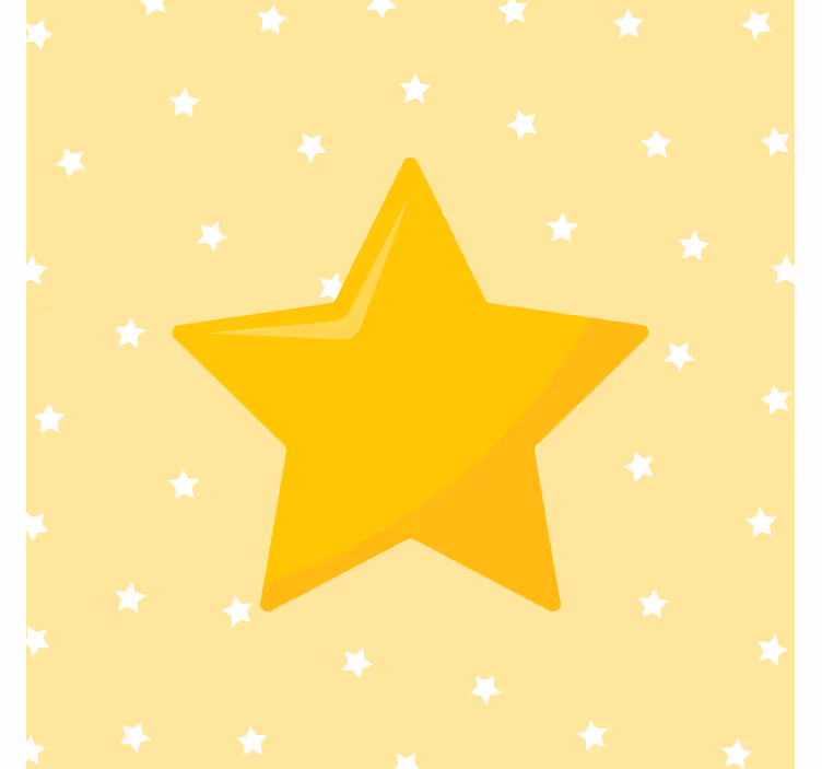 Fototapet gul klassisk stjerne - Tenstickers