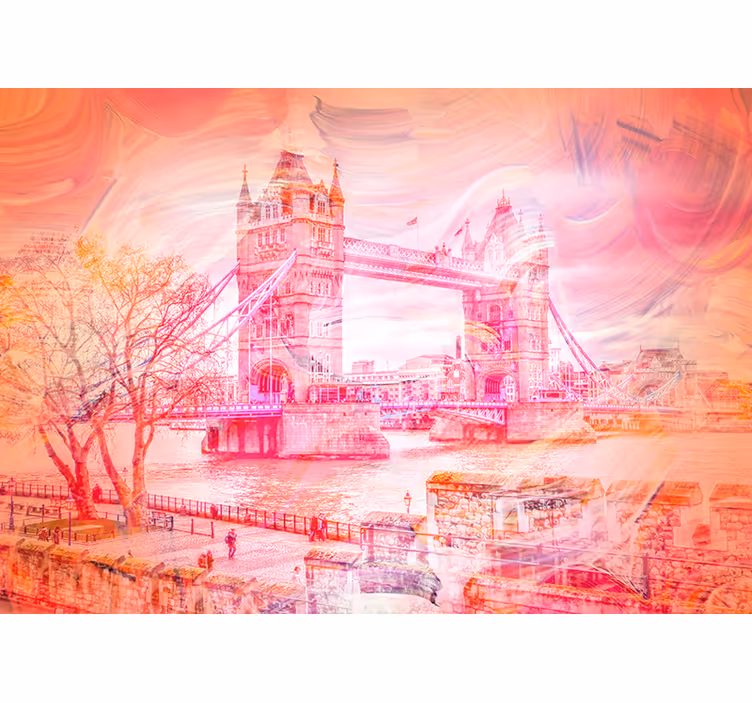 Akvarell tårn bro london fototapet - Tenstickers