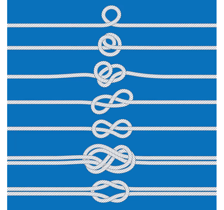 Fototapet blå maritime knuter - Tenstickers