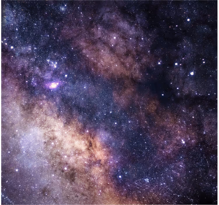 Fototapet himmel galakse natt - Tenstickers