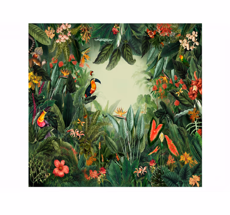 Fototapet natur eksotisk hage - Tenstickers