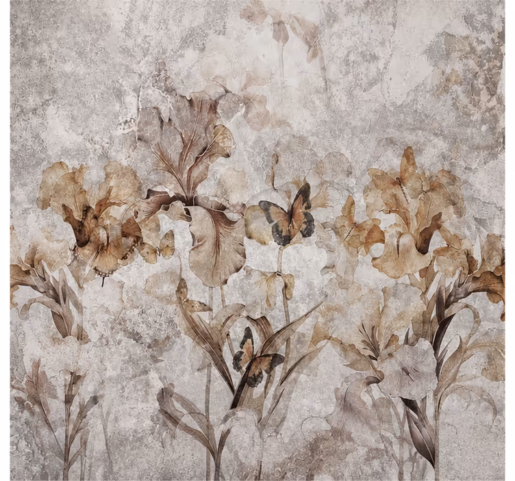 Fototapet natur koselige høstblomster - Tenstickers