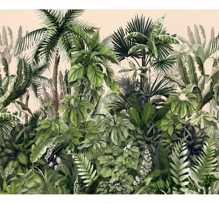 Fototapet natur tett tropisk jungel - Tenstickers