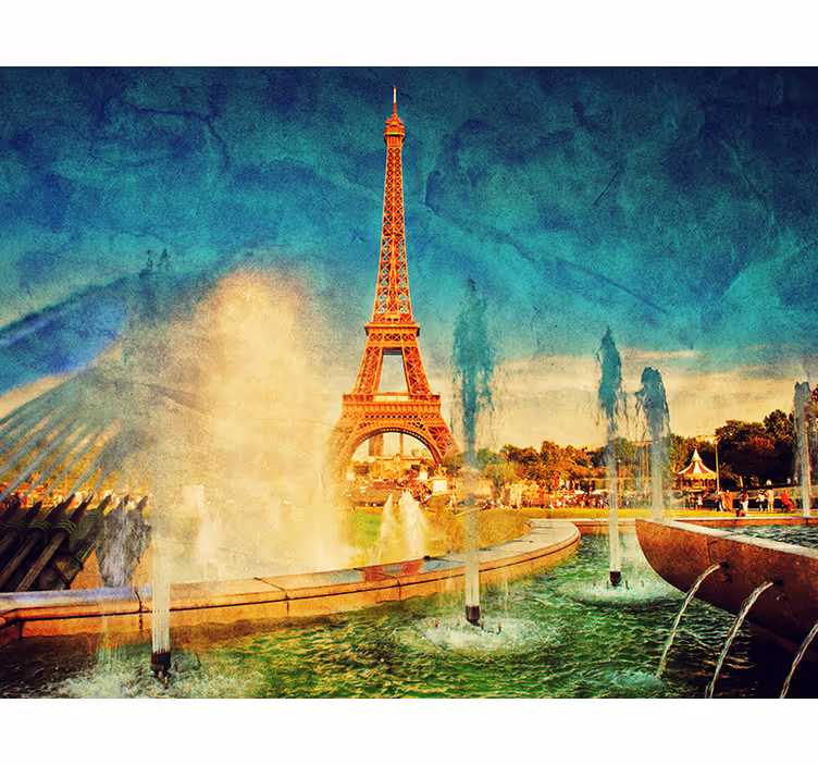 Eiffeltårnet utsikt paris fototapet - Tenstickers