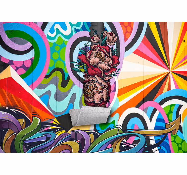 Graffiti urban kunst fototapet - Tenstickers