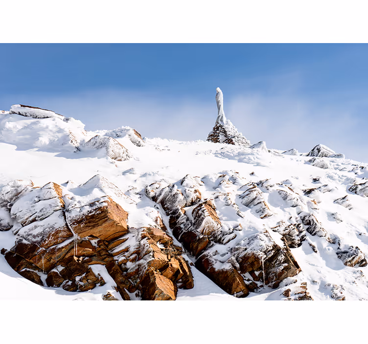 Snøhvit sierra nevada fjell fototapet - Tenstickers