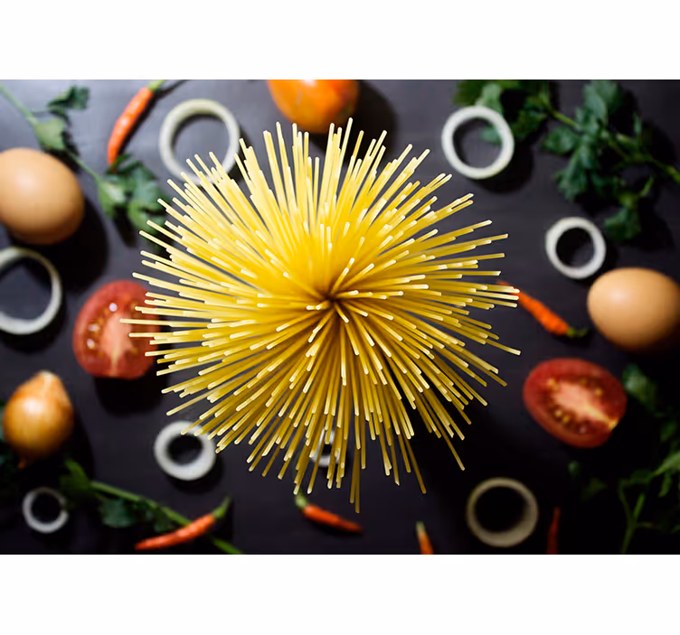 Spaghetti kjøkken fototapet - Tenstickers
