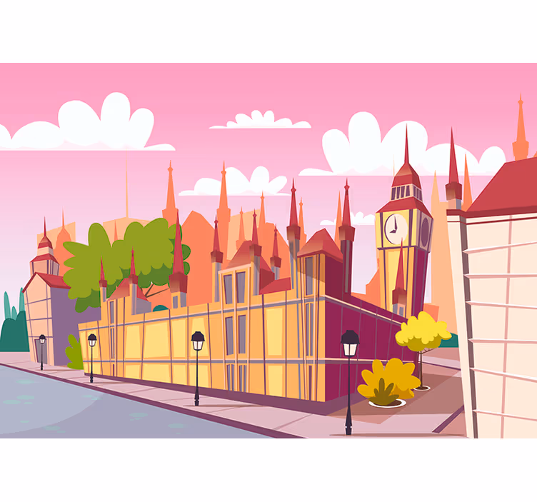 Barnas rosa london fototapet - Tenstickers