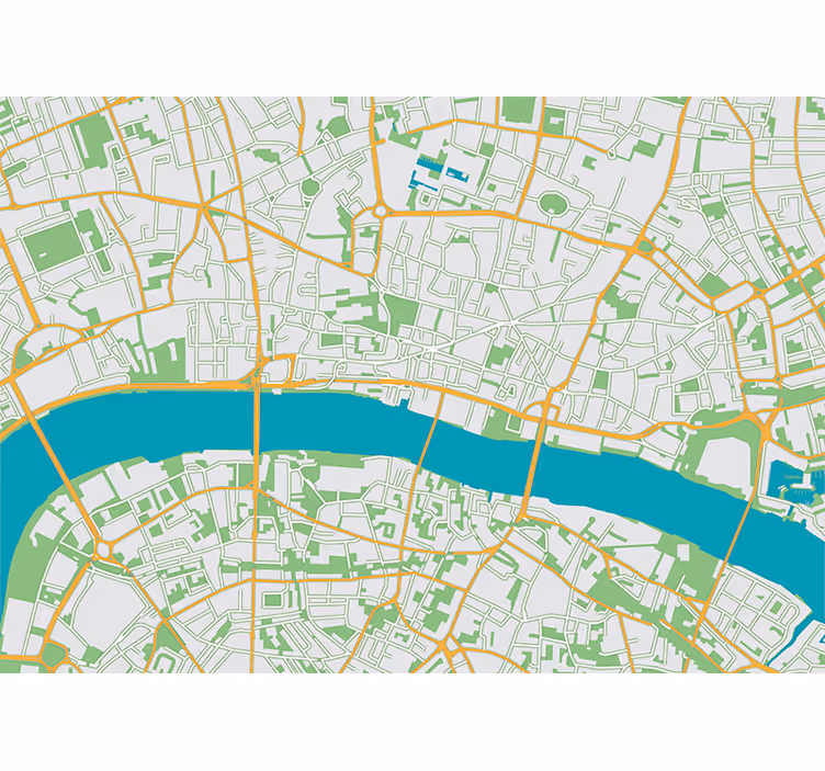 Kart over london fototapet for deg! - Tenstickers