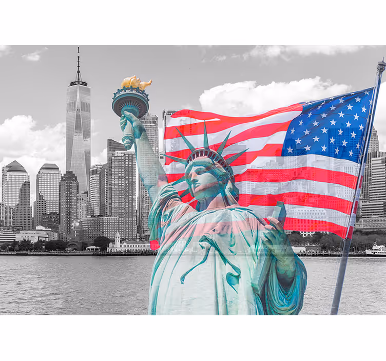 New york statue of liberty new york fototapet - Tenstickers