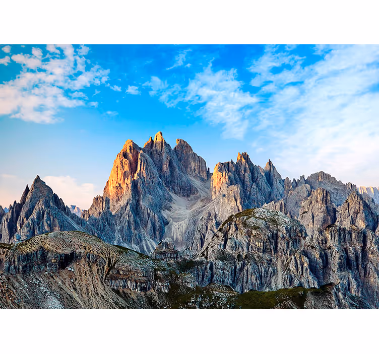 Tre topper dolomitter fjellfototapet - Tenstickers