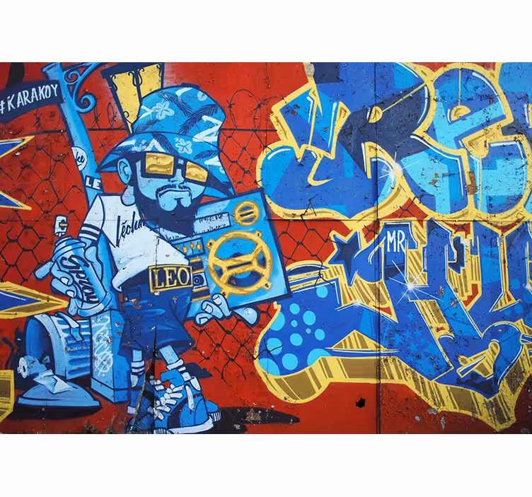 Kult grafitti urban kunst fototapet - Tenstickers