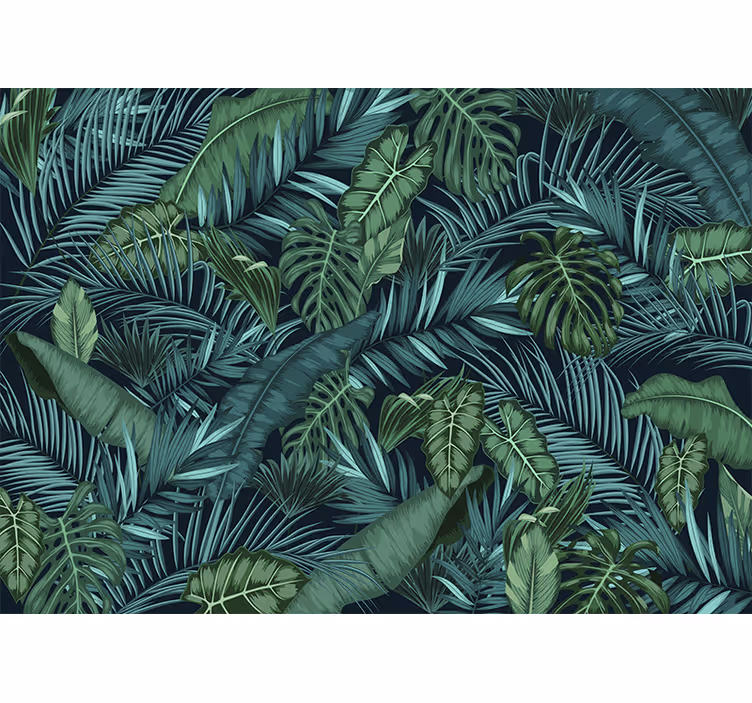 Jungelen blader naturen fototapet - Tenstickers