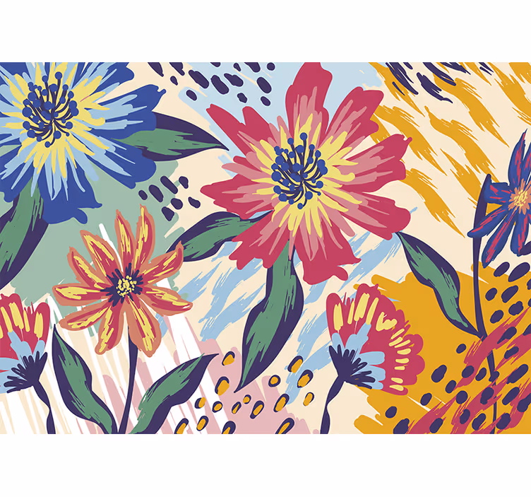Van gogh blomster klassisk kunst fototapet - Tenstickers