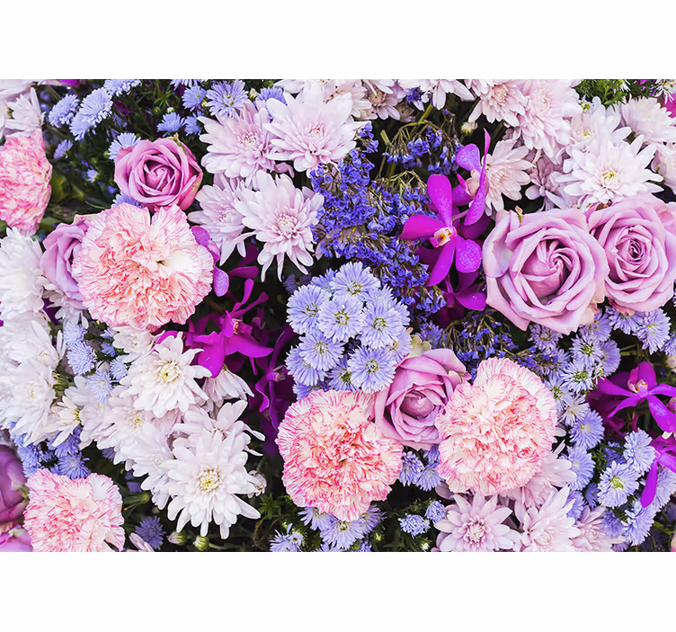 Vakkert blomsterfoto fototapet - Tenstickers