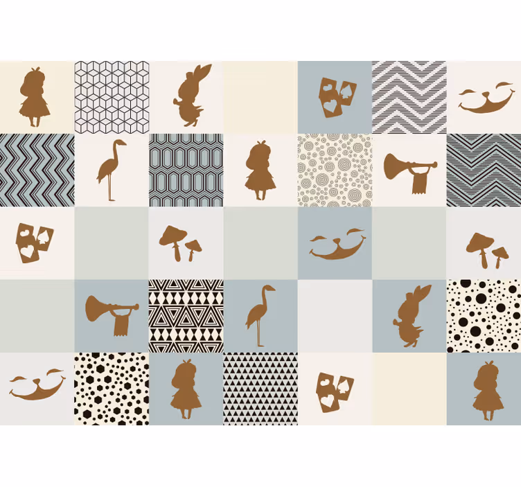Alice in wonderland fantasy fototapet - Tenstickers
