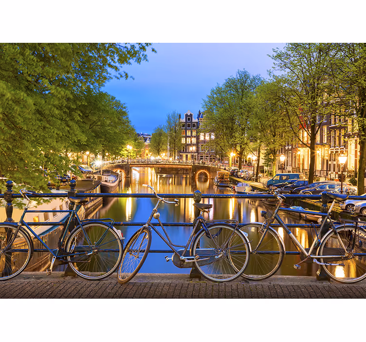 Canal amsterdam fototapet - Tenstickers