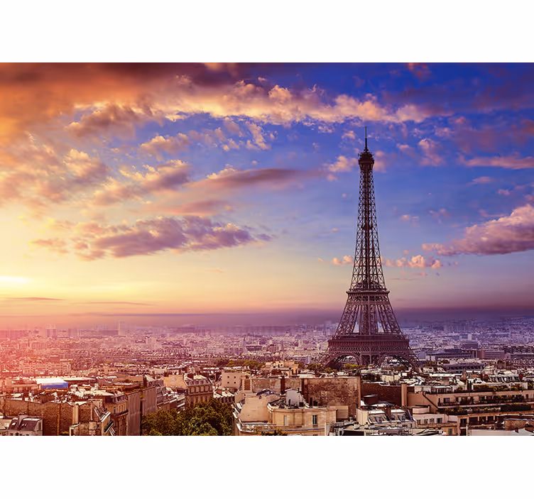 Parisutsikt med fototapet - Tenstickers
