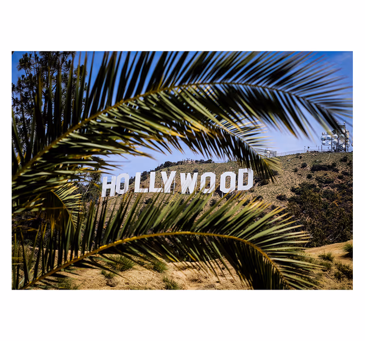 Hollywood skilt og trefototapet - Tenstickers