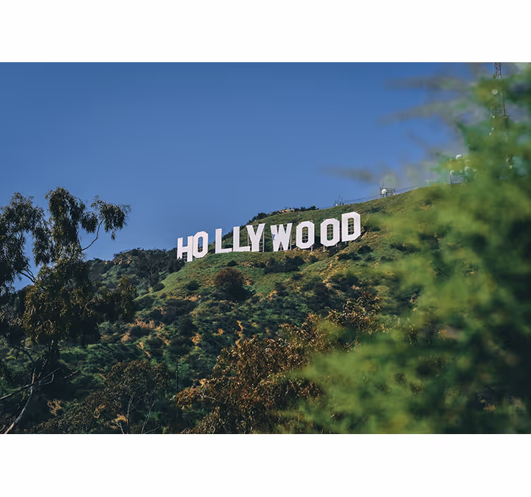 Hollywood skilt fototapet - Tenstickers