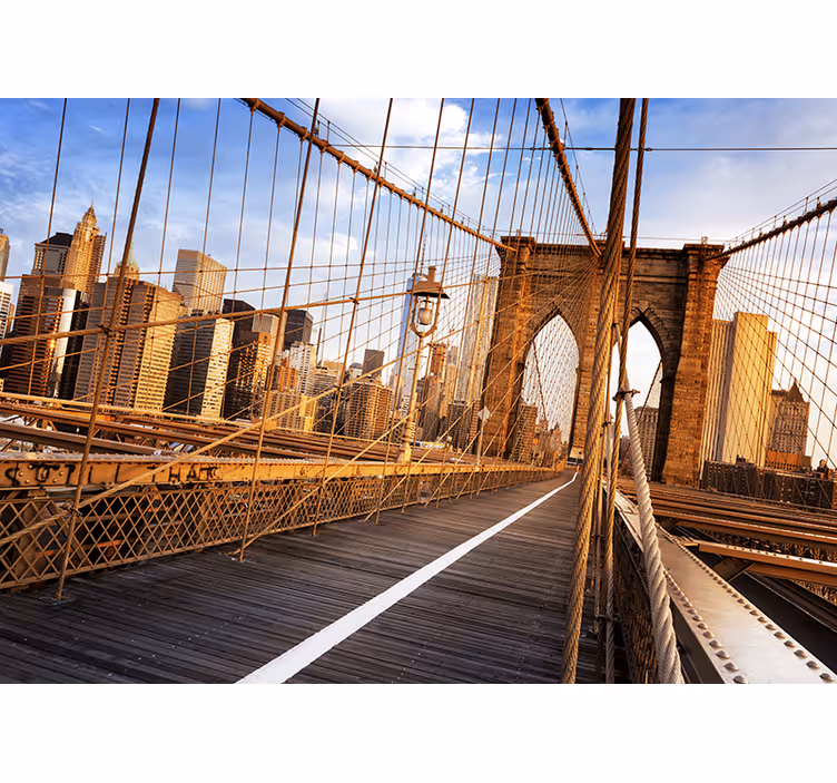 Inni brooklyn bridge vegg i vegg i new york - Tenstickers