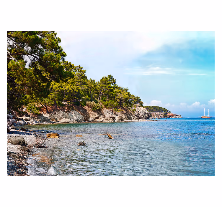 Antalya strand sjøfototapet - Tenstickers