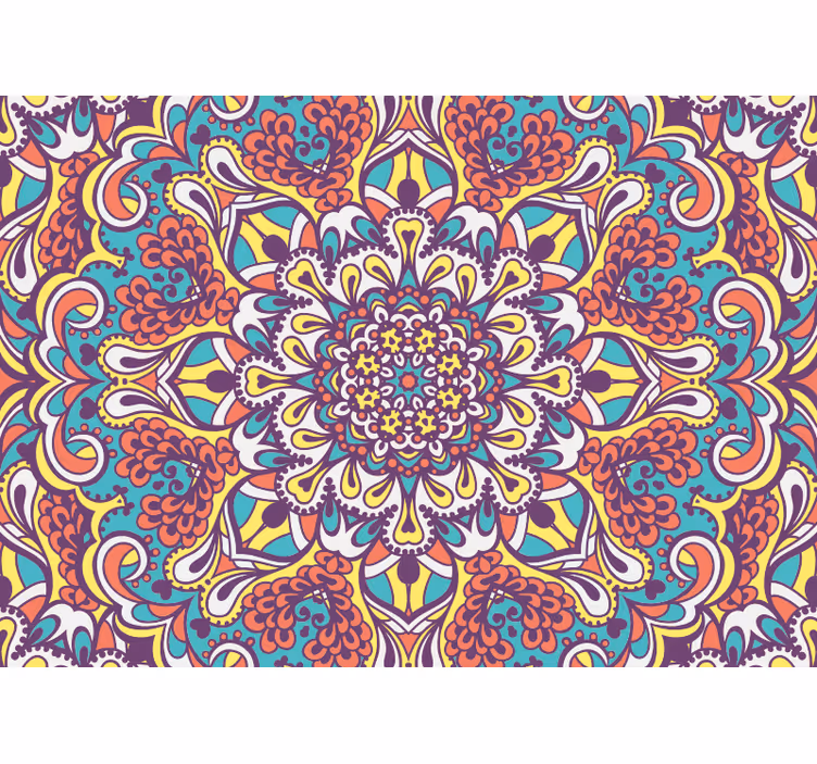 Dekorativ mandala fototapet stue - Tenstickers