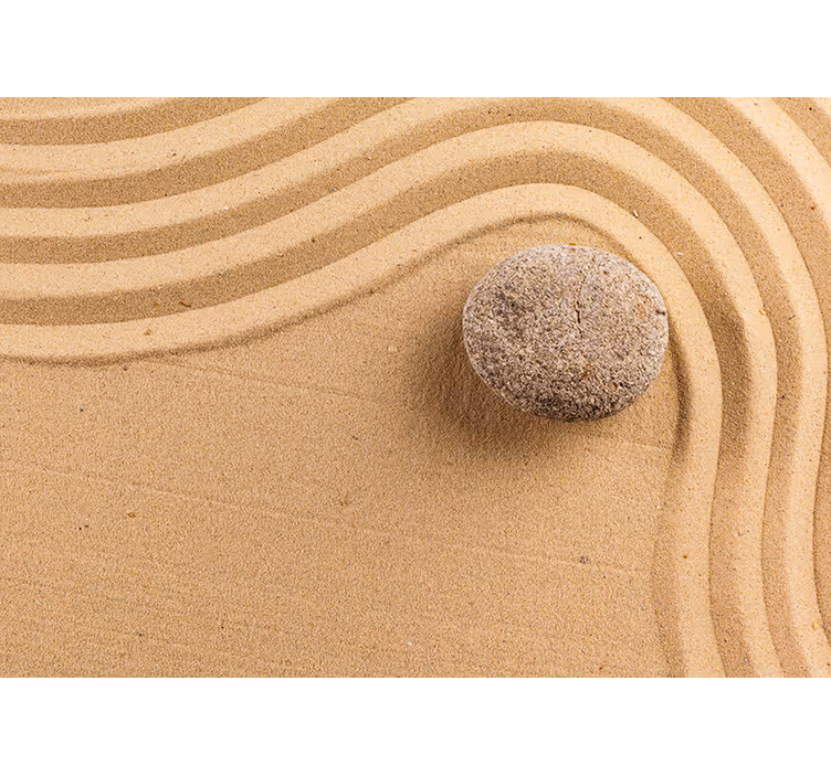 Teksturert zen-sfære fototapet beige - Tenstickers