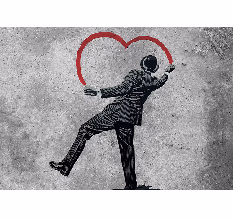 Bankete graffiti på fototapetet - Tenstickers