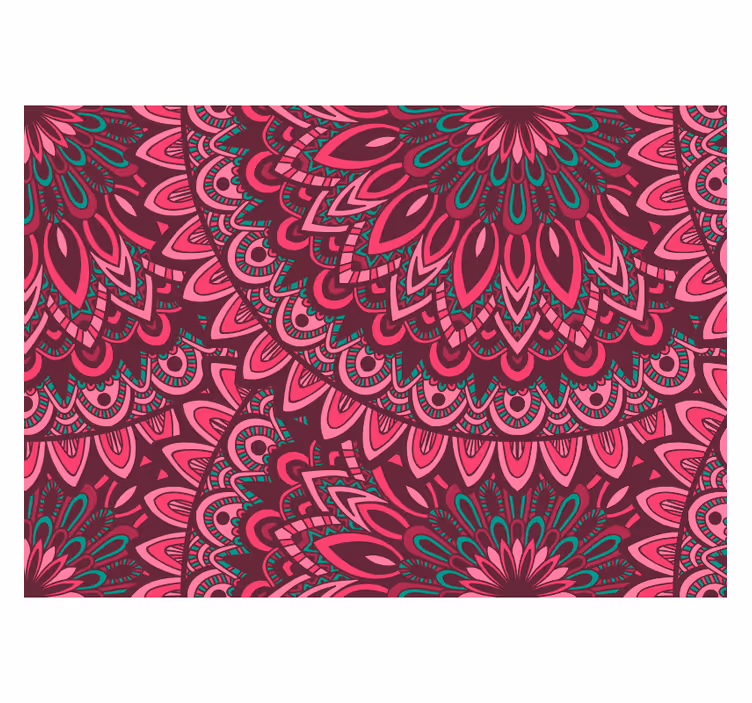 Floral mandala zen fototapet - Tenstickers