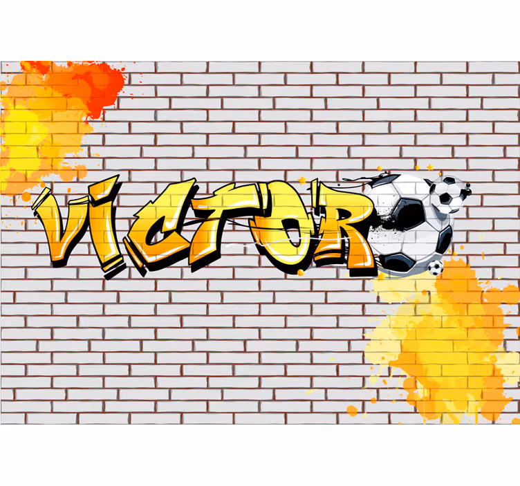 Fotballgraffiti personlige veggmalerier - Tenstickers