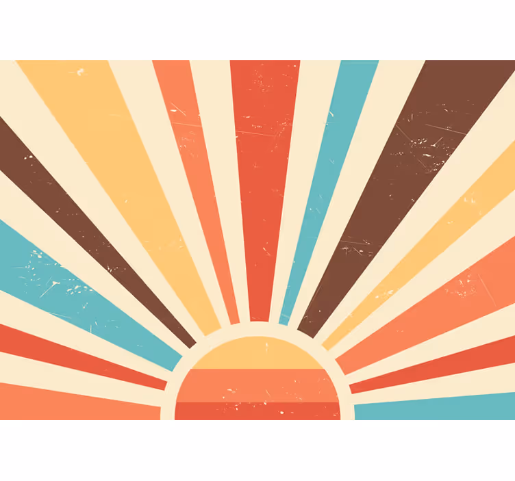 Abstrakt, vintage, solnedgang, fotofototapet - Tenstickers