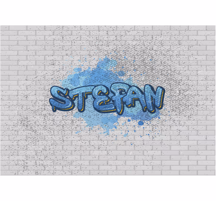 Blå graffiti tilpasset veggmaleri - Tenstickers