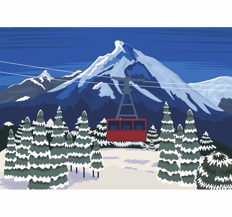 Taubaneeventyr fototapet fjell - Tenstickers