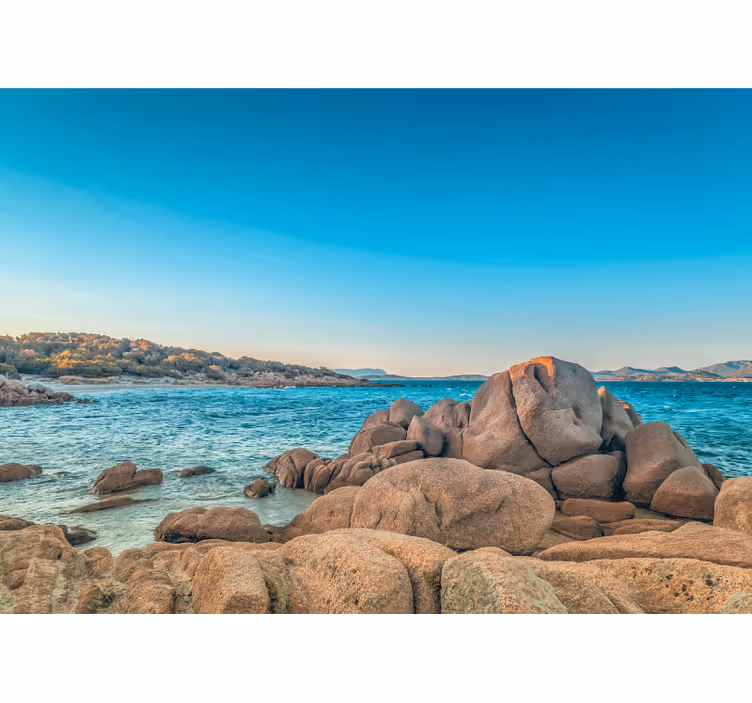 Strand og sjø bakgrunn i italia veggmaleri - Tenstickers